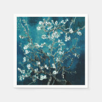 Van Gogh Almond Blossoms Dark Teal