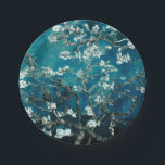 Van Gogh Almond Blossoms : Dark Teal Paper Plate<br><div class="desc">Add artistry to your celebrations with disposable paper plates and napkins featuring Almond Blossoms. A chic yet practical choice for showers,  weddings,  or birthdays.

almond blossoms party plates,  Van Gogh napkins,  art-inspired disposable tableware,  floral party décor,  dark teal elegant celebration supplies,  fine art entertaining set</div>