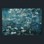 Van Gogh Almond Blossoms Dark Teal Pillowcase<br><div class="desc">Artist: Vincent Van Gogh
 Title: Almond Blossoms
 altered colour</div>