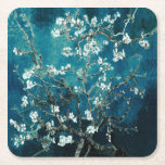 Van Gogh Almond Blossoms : Dark Teal Square Paper Coaster<br><div class="desc">Host with ease using paper coasters featuring Van Gogh’s Almond Blossoms. In dark teal,  they deliver instant beauty and sophistication to your gatherings while making cleanup a breeze.

almond blossoms paper coasters,  Van Gogh disposable tableware,  art-inspired entertaining accessories,  floral party coasters,  dark teal event décor</div>