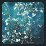 Van Gogh Almond Blossoms : Dark Teal Square Sticker<br><div class="desc">✨ Bloom Wherever You Stick ✨ Bring the timeless elegance of Van Gogh’s Almond Blossoms into your everyday life with these beautiful stickers. Available in a range of stunning colour palettes, these artful accents add a touch of floral sophistication to laptops, water bottles, notebooks, phone cases, planners, and more. Perfect...</div>