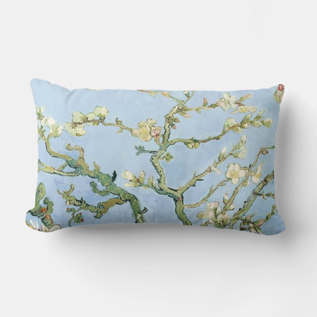 Van Gogh Almond Blossoms Lumbar Cushion (Front)
