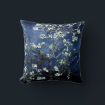 Van Gogh Almond Blossoms Midnight Blue Cushion<br><div class="desc">Artist: Vincent Van Gogh
Title: Almond Blossoms
Altered colour by 2sweet4wordsDesigns</div>