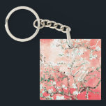 Van Gogh Almond Blossoms Peach Key Ring<br><div class="desc">Almond Blossoms by Vincent Van Gogh, colour alteration copyright 2sweet4wordsDesigns/ PureVintage Love. Peachy Pink Almond Blossoms Keychain: Carry the beauty of Vincent Van Gogh's Almond Blossoms with you wherever you go with our Peach Almond Blossoms Keychain. The iconic artwork shines against a backdrop of soft pink tones, creating a captivating...</div>