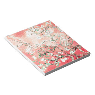 Van Gogh Almond Blossoms Peach Notepad