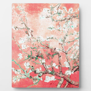 Van Gogh Almond Blossoms Peach Plaque