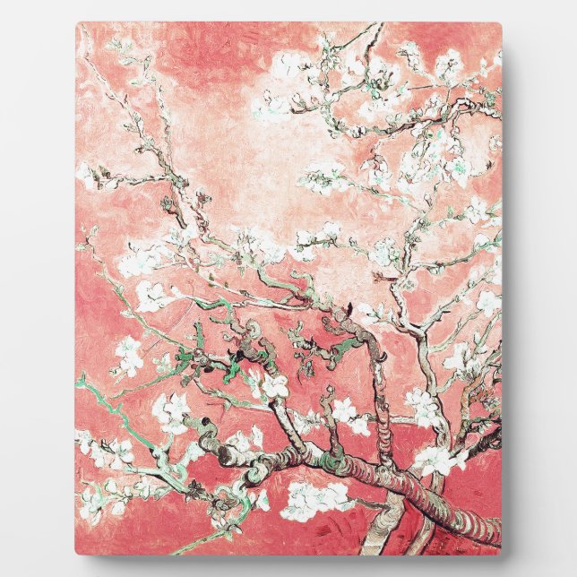 Van Gogh Almond Blossoms Peach Plaque (Front)