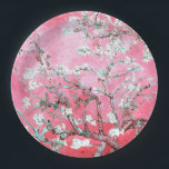 Van Gogh Almond Blossoms Pink Blue Paper Plate<br><div class="desc">Almond Blossoms by Vincent Van Gogh colour alteration copyright 2sweet4wordsDesigns/ PureVintage Love Elevate your wedding reception, bridal party, baby shower, or spring/summer brunch or party with the timeless beauty of Vincent Van Gogh's Almond Blossoms on our Soft Pink Background Wedding Party Decor. The classic painting graces an elegant soft pink...</div>