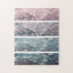 Van Gogh Almond Blossoms Pink Lavender Teal Jigsaw Puzzle