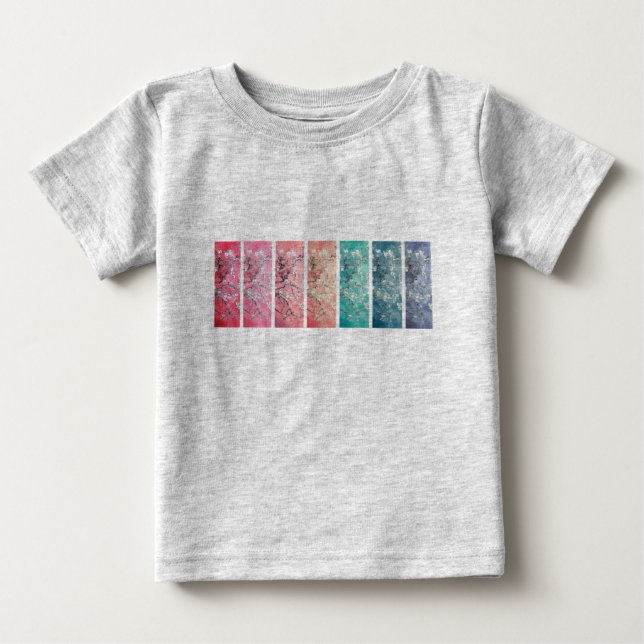 Van Gogh Almond Blossoms Rainbow Panel Baby T-Shirt (Front)