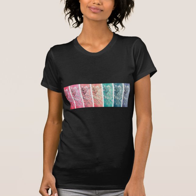 Van Gogh Almond Blossoms Rainbow Panel T-Shirt (Front)