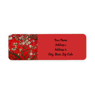 Van Gogh Almond Blossoms Red