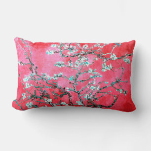Van Gogh Almond Blossoms Red Blue  Lumbar Cushion