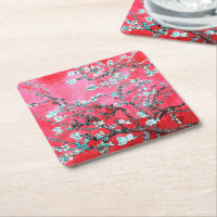 Van Gogh Almond Blossoms Red blue