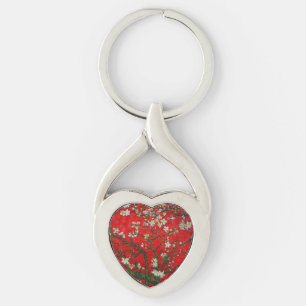 Van Gogh Almond Blossoms Red Key Ring