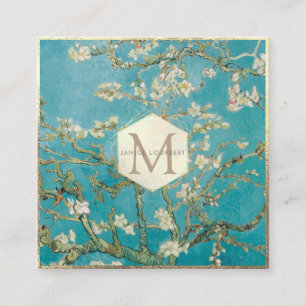 Van Gogh Almond Blossoms Square Business Card