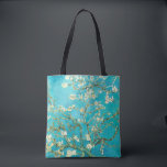 VAN GOGH Almond Blossoms Tote Bag<br><div class="desc">"van gogh",  vincent,  "almond blossoms",  flowers,  "famous painting",  vintage,  "fine art",  floral,  blue</div>