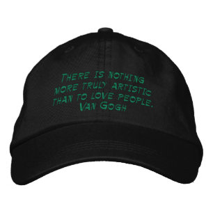 Van Gogh Art and Love Quote Embroidered Hat