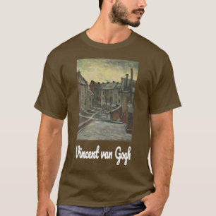 Van Gogh Art Backyards of Old Houses in Antwerp in T-Shirt
