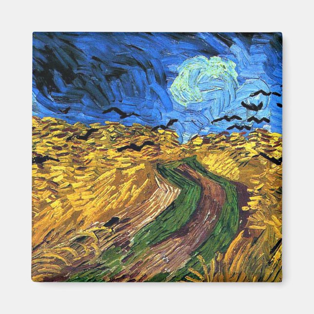 Van Gogh art: Wheatfield with Crows Magnet (Front)