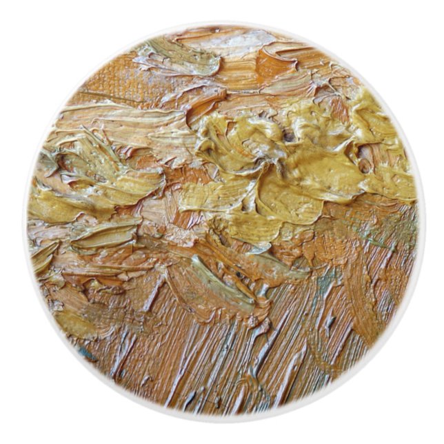 Van Gogh Artist Painting Abstract Brush Stroke Cer Ceramic Knob (Front)