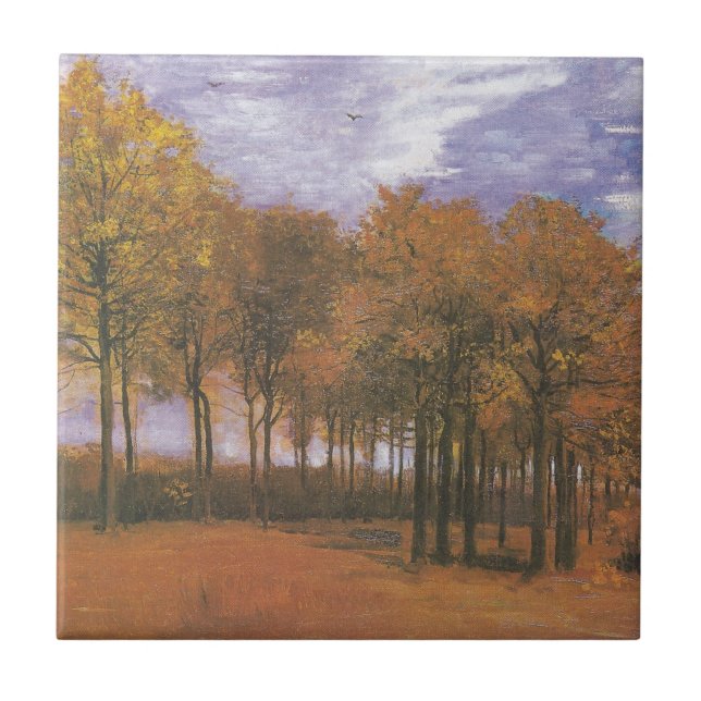 Van Gogh Autumn Fall Tree Leaves Destiny Tile (Front)
