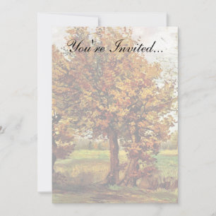 Van Gogh - Autumn Landscape With Four Trees Invitation