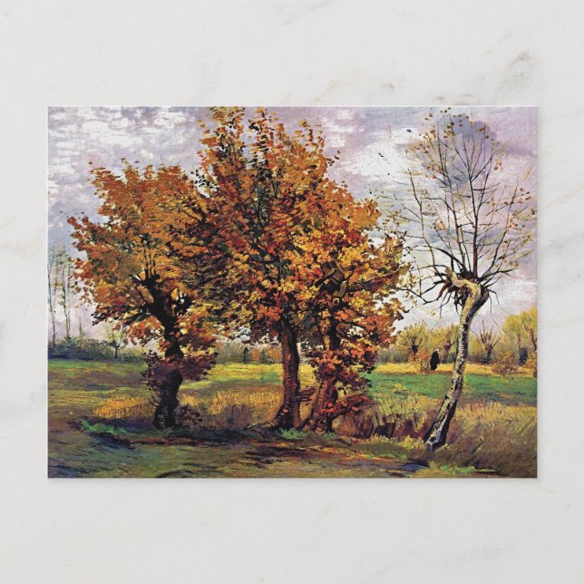 Van Gogh - Autumn Landscape With Four Trees Postcard (Front)