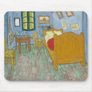 Van Gogh Bedroom in Arles - Classic Yellow & Blue Mouse Pad
