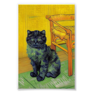 Van Gogh Black Cat Photo Print
