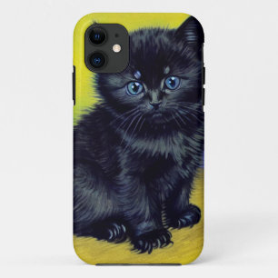 Van Gogh Black Cat Purple Flowers Case-Mate iPhone Case