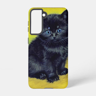 Van Gogh Black Cat Purple Flowers Samsung Galaxy Case