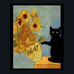 Van Gogh Black Cat With Sunflowers 8647 Subtle Res Poster<br><div class="desc">Van Gogh Black Cat With Sunflowers 8647 Subtle Resist Trump 1</div>