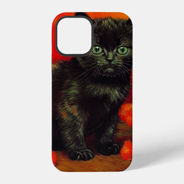 Van Gogh Black Kitten iPhone Case (Back)
