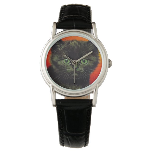 Van Gogh Black Kitten Watch (Front)