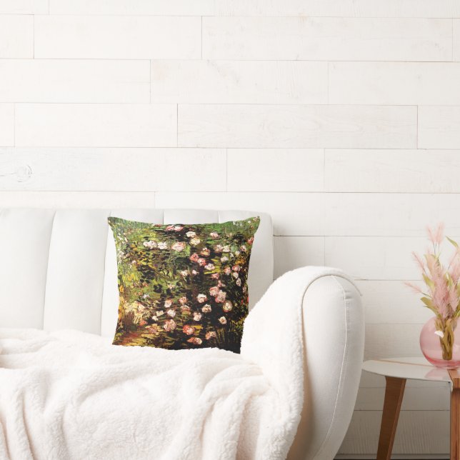 Van Gogh - Blooming Rose Bush Cushion (Couch)