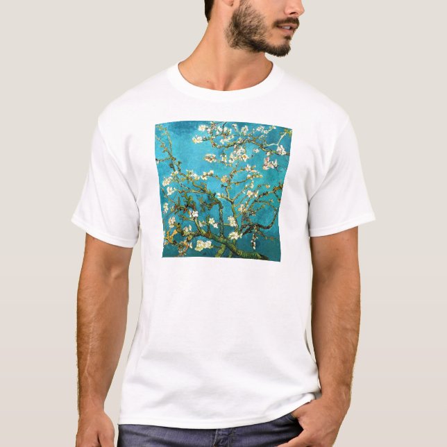 Van Gogh Blossoming Almond Tree (F671) Fine Art T-Shirt (Front)