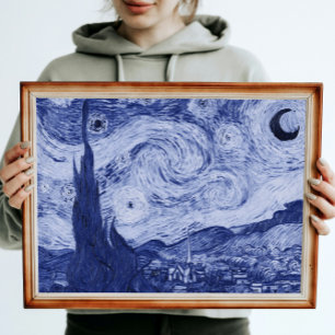 Van Gogh Blue Rendition of The Starry Night Poster