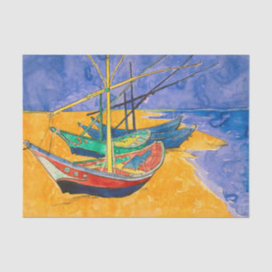 Van Gogh Boats Impressionism Beach Tissue Paper