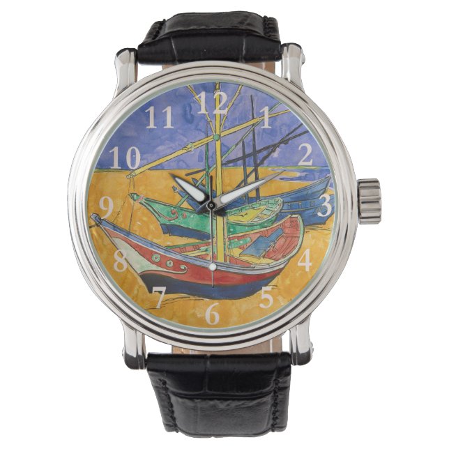 Van Gogh Boats Impressionism Beach Watch (Front)