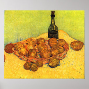 Van Gogh - Bottle Lemons and Oranges Poster