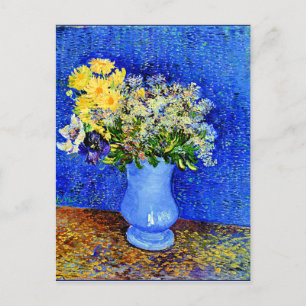 Van Gogh - Bouquet of Flowers in a Blue Vase Postcard