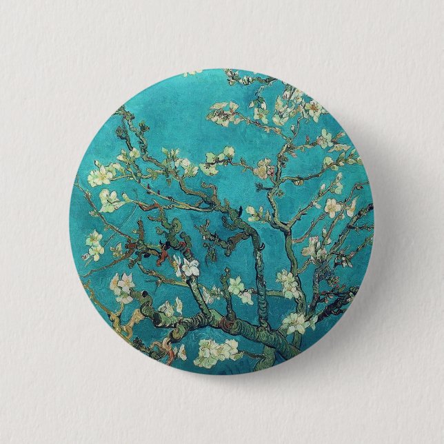 Van Gogh Branches With Almond Blossom Button (Front)