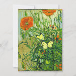 Van Gogh - Butterflies and Poppies, Card<br><div class="desc">Butterflies and Poppies,  popular fine art painting by Vincent van Gogh</div>