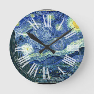 Van Gogh Cafe Starry Night Round Clock