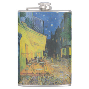 VAN GOGH- Cafe terrace at night 1888 Hip Flask