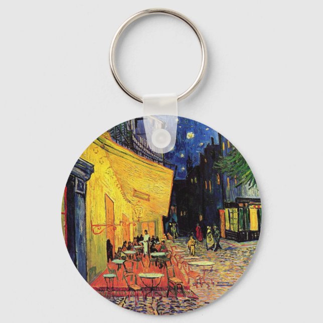 Van Gogh Cafe Terrace At Night Key Ring (Front)