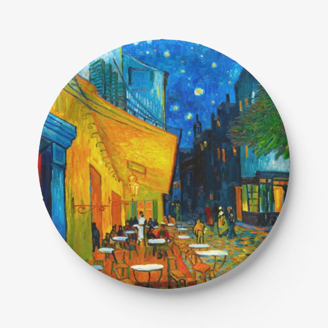 Van Gogh Café Terrace at Night Paper Plate (Front)