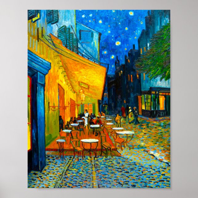 Van Gogh Café Terrace at Night Poster (Front)