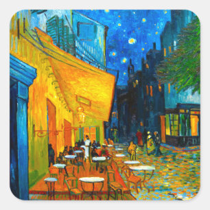 Van Gogh Café Terrace at Night Square Sticker